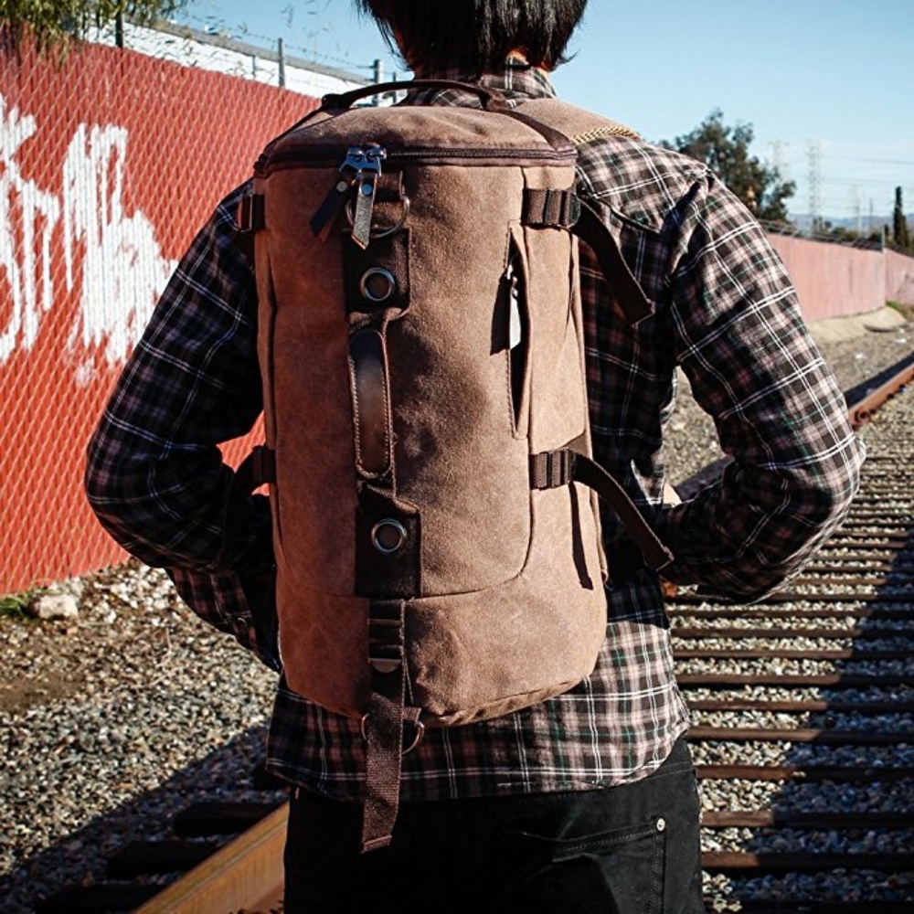Large Duffel Travel Canvas Bag Handbag Backpack